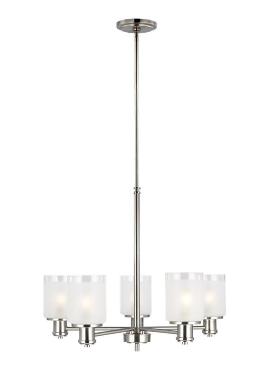 Norwood Collection: 5-Light Chandelier | Finish: Brushed Nickel