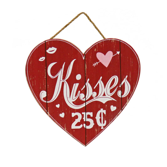 11" "Kisses 25¢" Wall Sign - 11 in