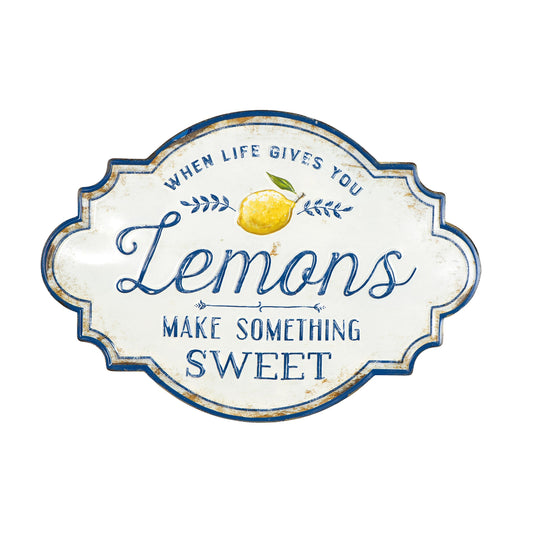 "When Life Gives You Lemons Make Something Sweet" Metal Wall Décor