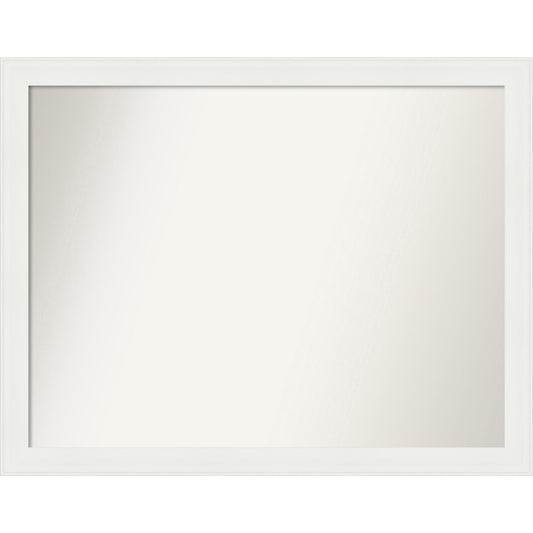 Choose Your Custom Size, 29-in side, Vanity White Narrow Framed Wall Mirror - Vanity White Narrow