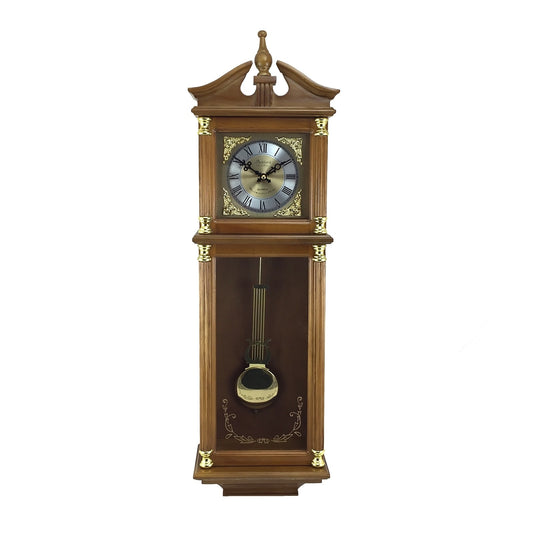 Bedford Clock Collection 34.5" Antique Chiming Wall Clock