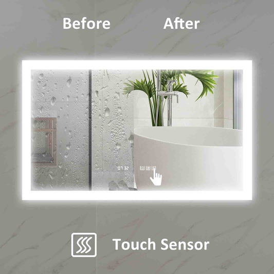 Nuzanto LED Bathroom Mirror with Touch Lights, Vanity Lighting Mirror
