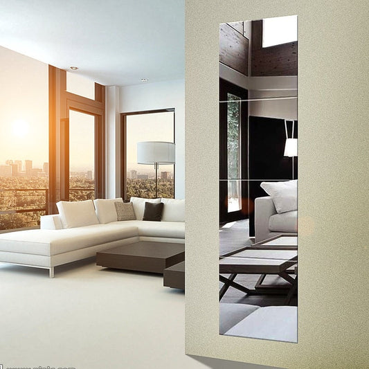 Wall Mirrors Flexible Real Glass Flat Frameless - As picture